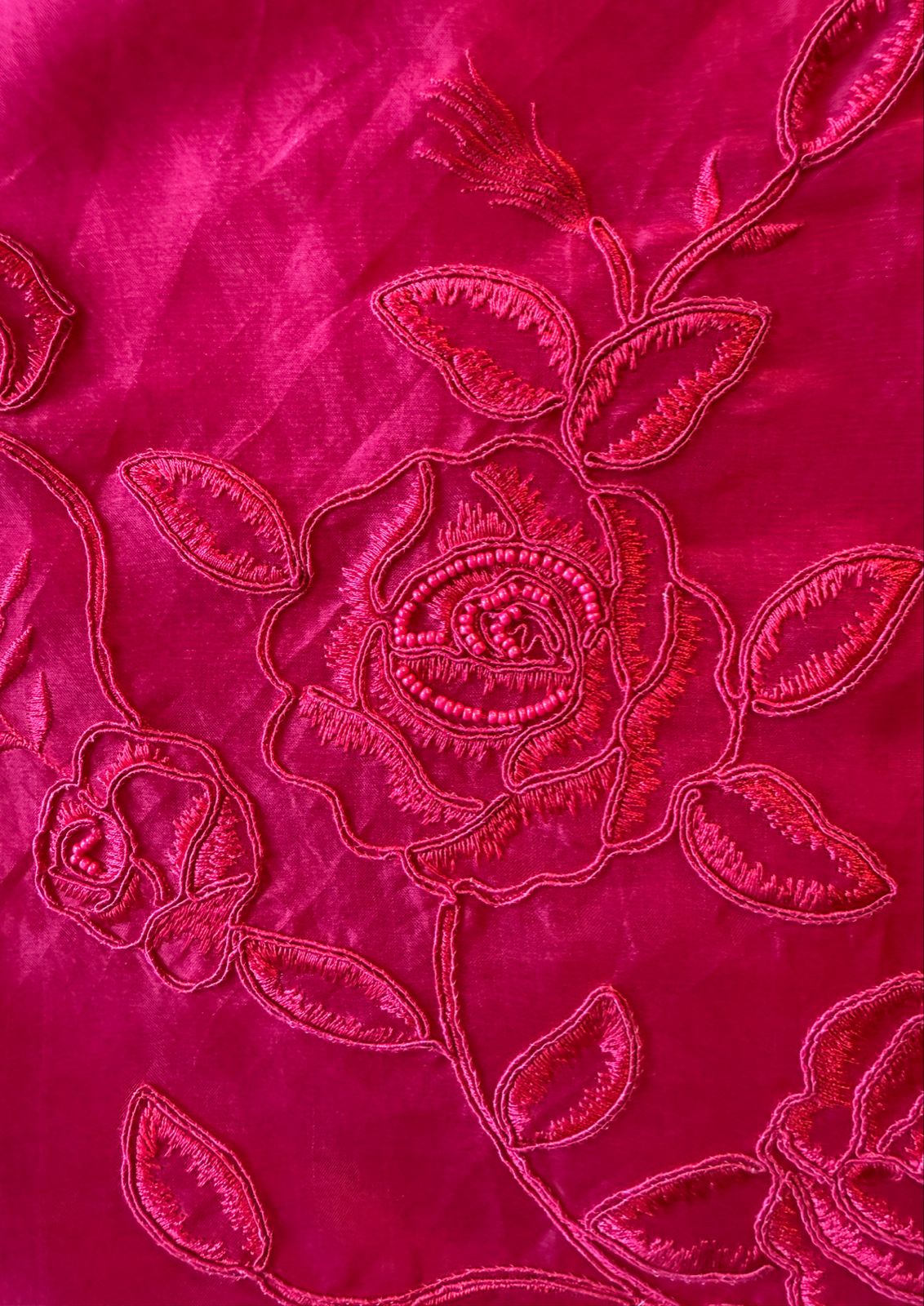 Pure organza unstitched suits